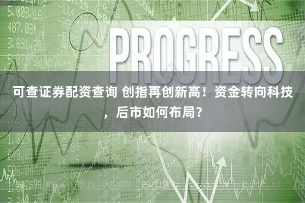 可查证券配资查询 创指再创新高！资金转向科技，后市如何布局？