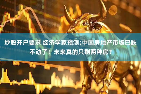 炒股开户要求 经济学家预测:中国房地产市场已跌不动了!未来真的只剩两种房?